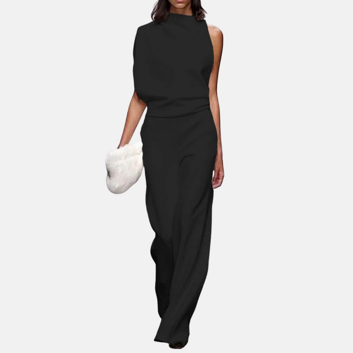 Kvinners elegante ermeløse jumpsuit