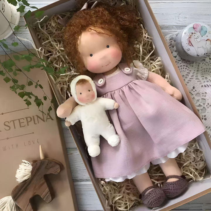 Håndlaget Waldorf Koset Dukke