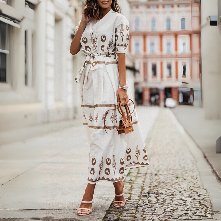 Kvinnes Kortermet Bomullskjole