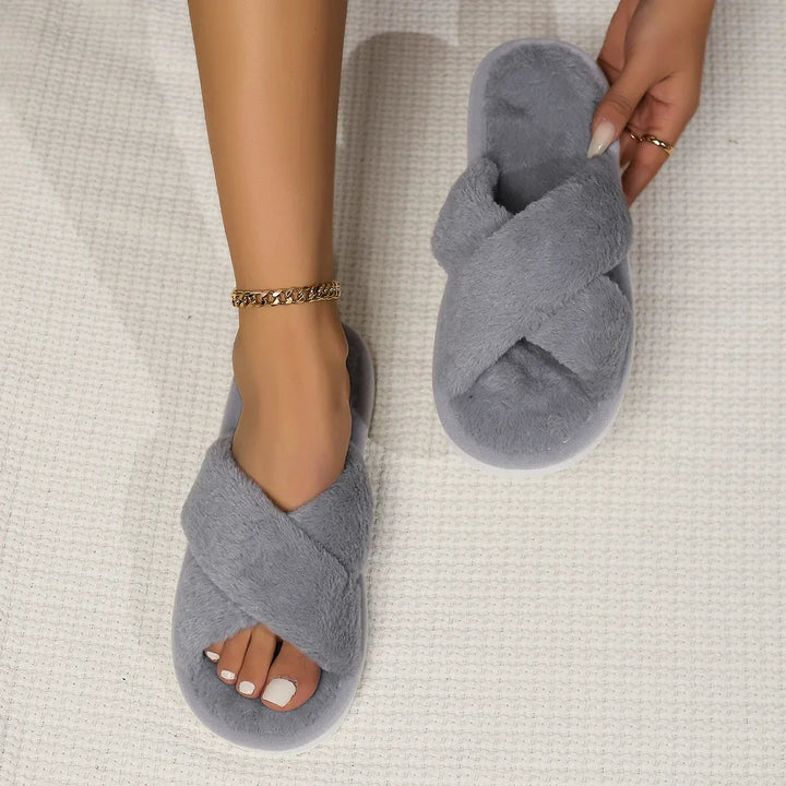 Varme Fluffy Kvinne Slippers - ideell for hjemmet