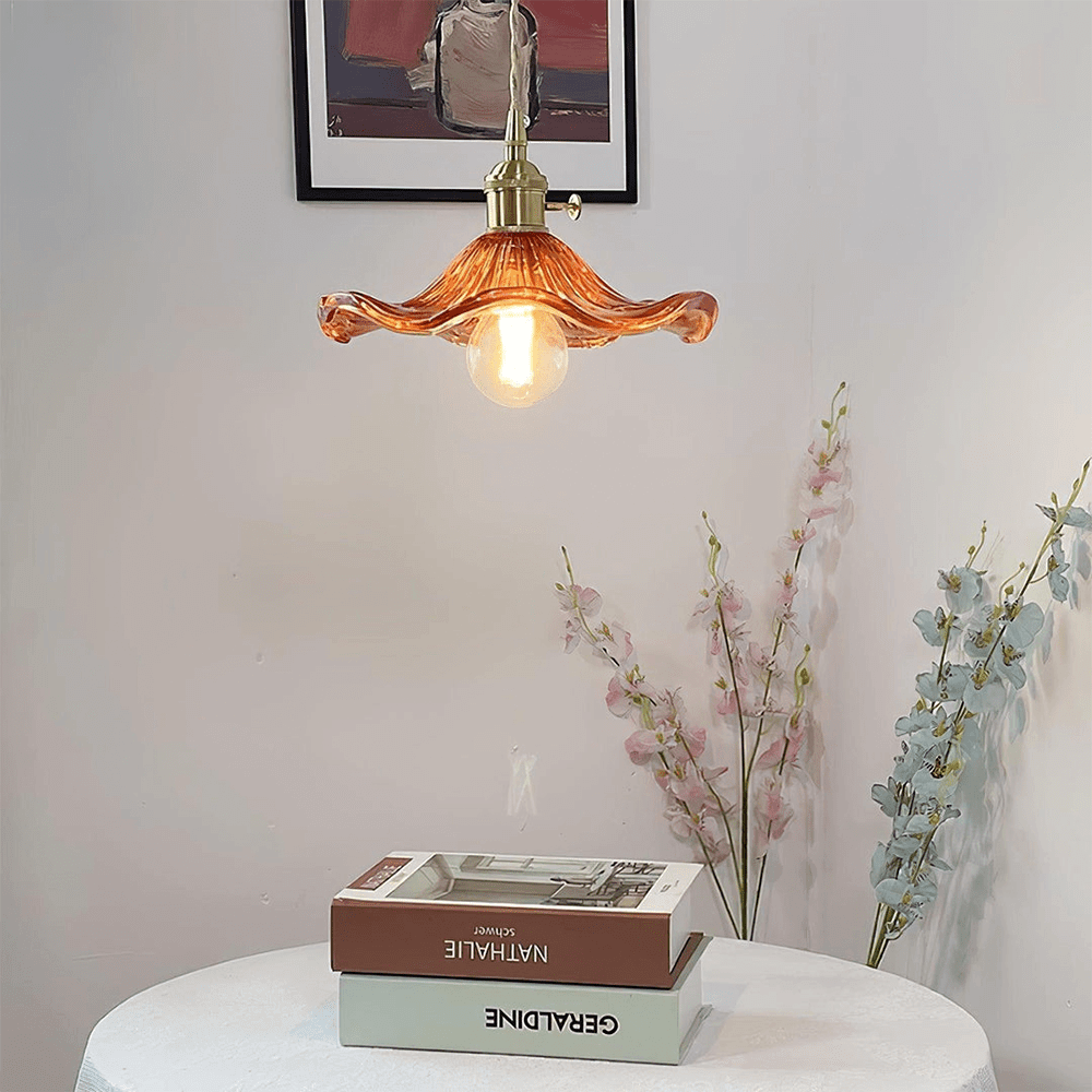 Hibiscus-hengelampe - koselig LED-belysning