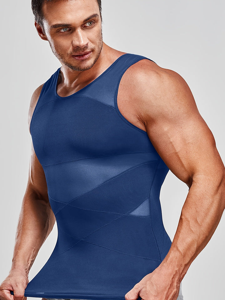 Herre Shapewear Tanktop Magekontroll Ermeløs Undertrøye