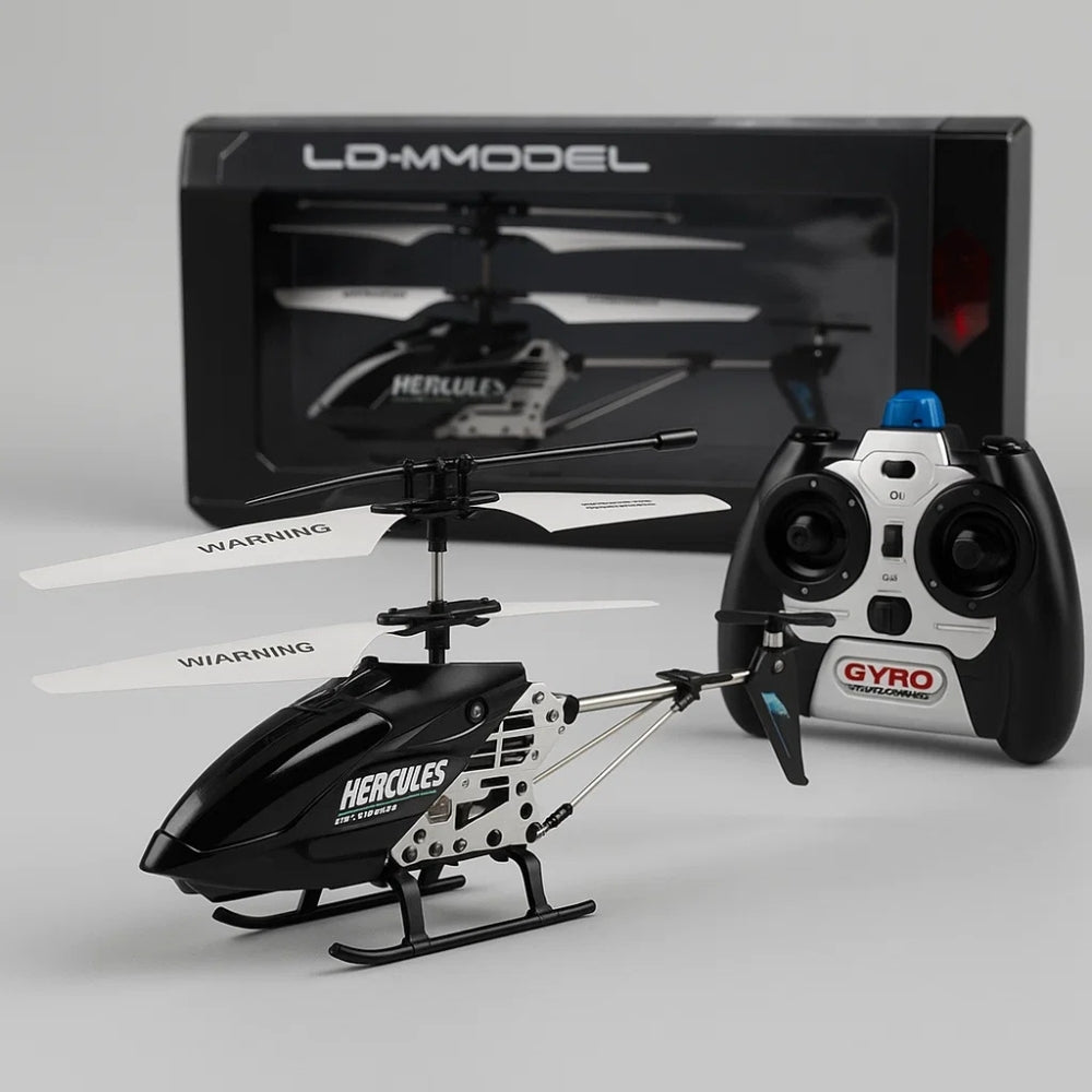 RC-helikopter Hercules Uknuselig 3,5CH mini RC-helikopter med gyroskop i karmosinrødt