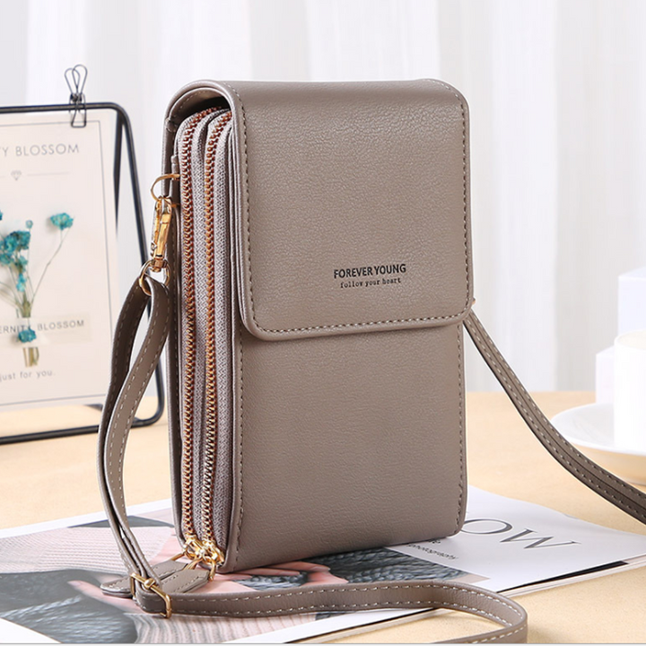 Telefonveske med Berøringsskjerm og Lommebokfunksjon – Kompakt Crossbody for Daglig Bruk