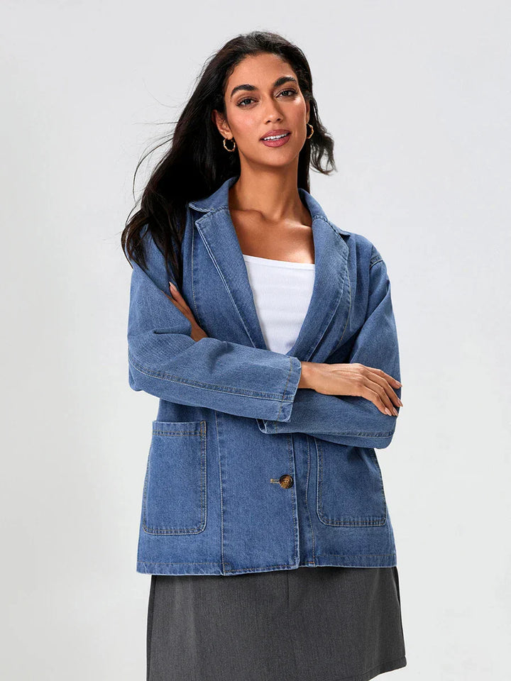 UrbanEdge – Denim Blazer med Klassisk Passform