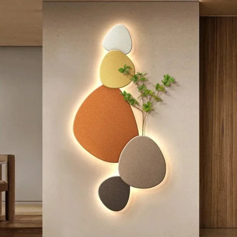 Moderne vegglampe med organisk design og LED-belysning for innendørs bruk