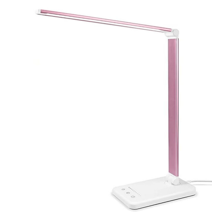 Moderne justerbar LED-skrivebordslampe med USB-ladeport – BrightEase