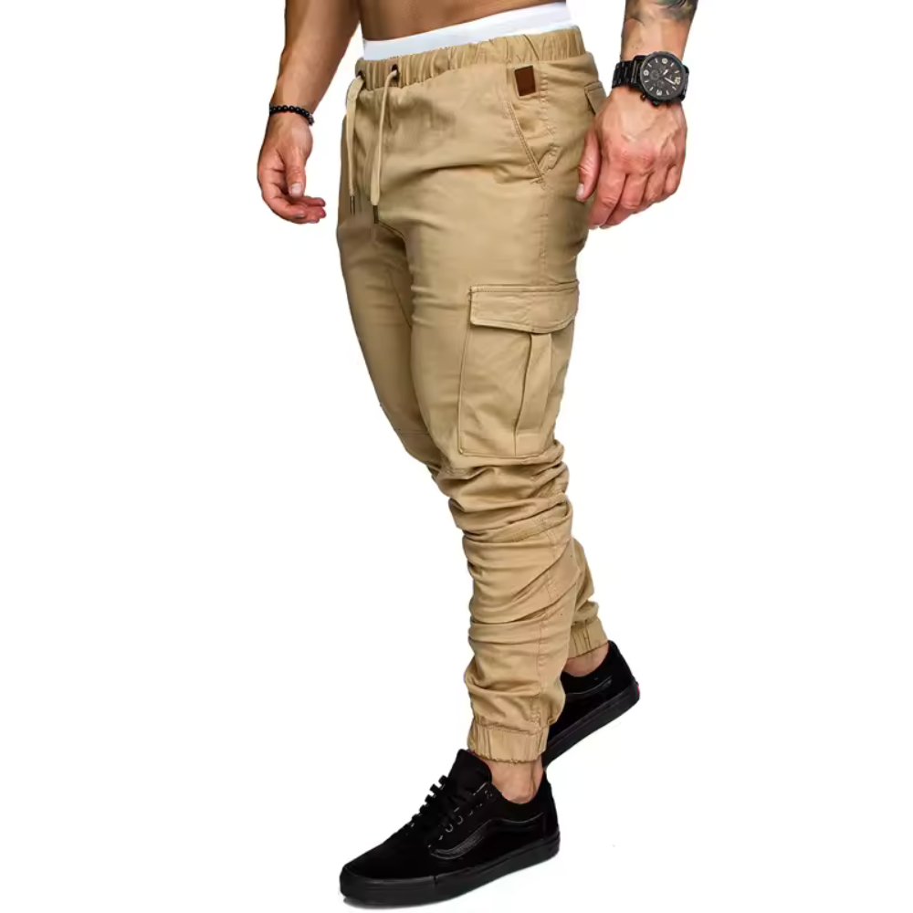 Robuste Multi-Lommer Cargo Joggers for Menn