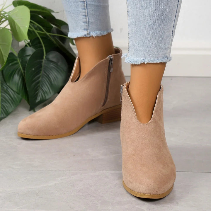 Stilige Suede Ankelstøvler for Kvinner