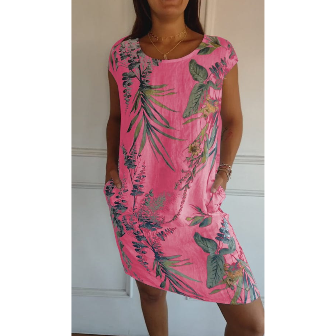 Komfortabel Rund-Hals Kjole