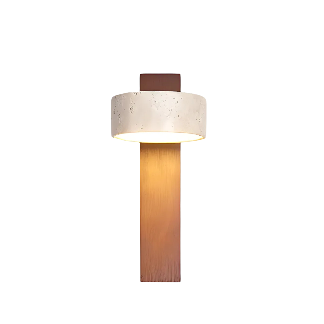 LED-Vegglampe i Travertintre Wabi-sabi 1 Lyspunkt