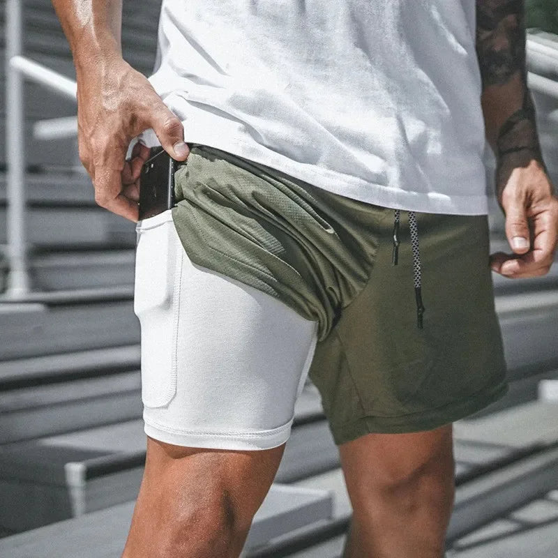 2-i-1 Menns Sport Shorts – Utviklet for Ytelse og Komfort