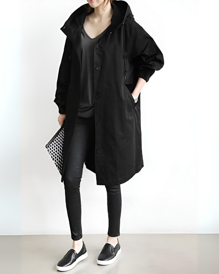 Klassisk Hette Trench Coat