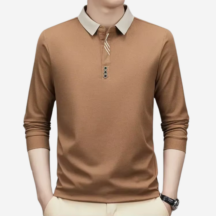 Casual Langermet Polo for Menn