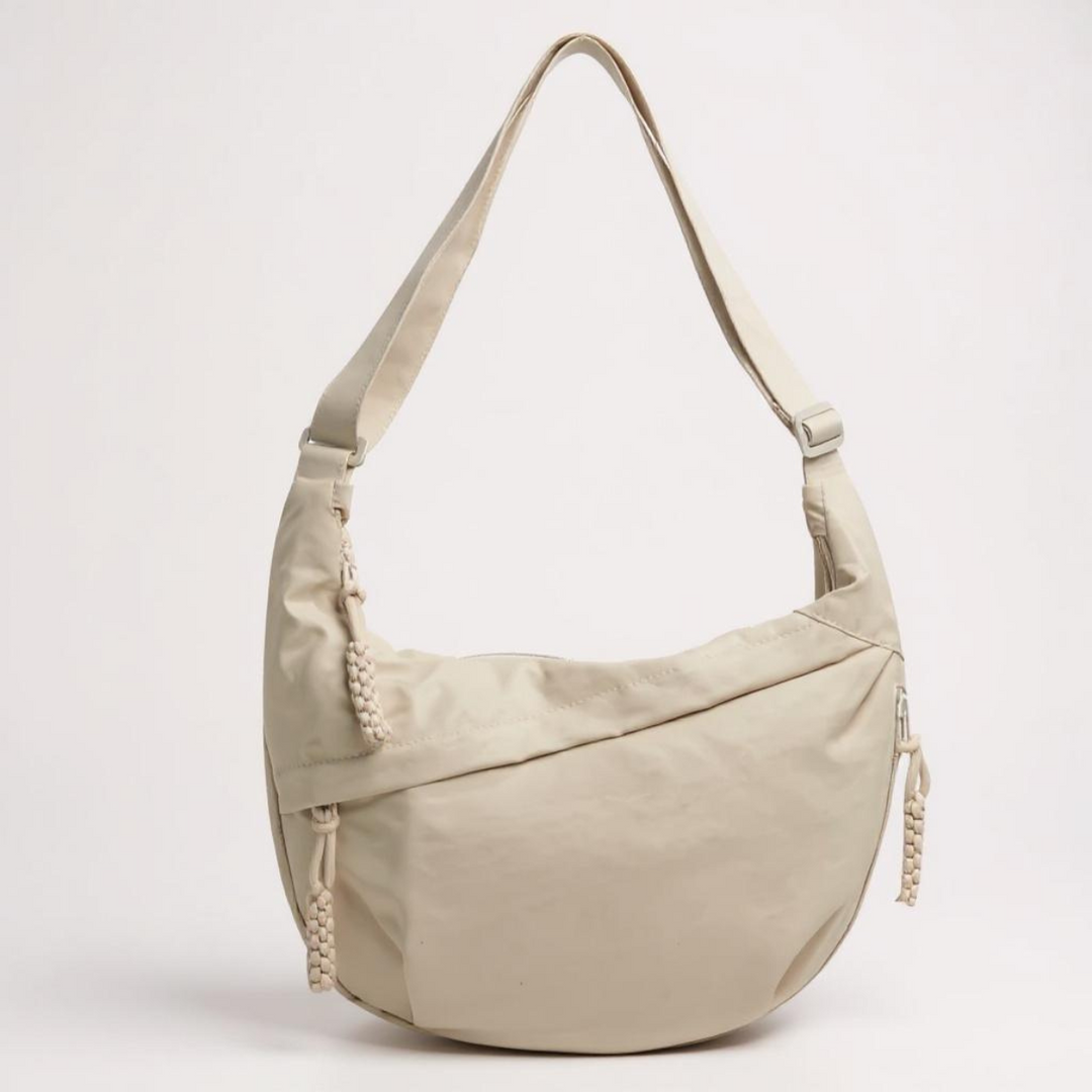 Skulderveske - justerbar bærestropp, crossbody i nylon med flere lommer
