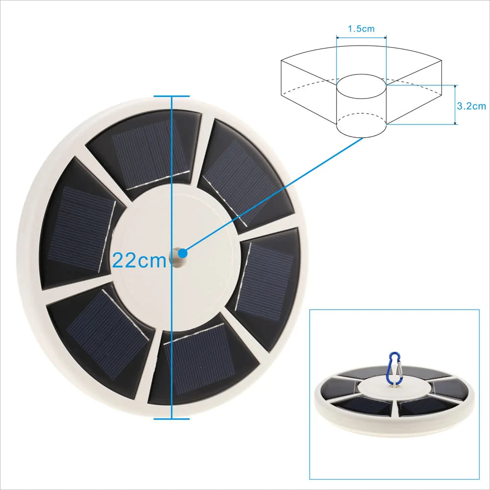 26 LED Solcelled Flagstang Lampe