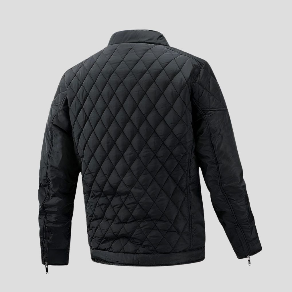 Elegant Overgangs Quilted Jakke for Menn