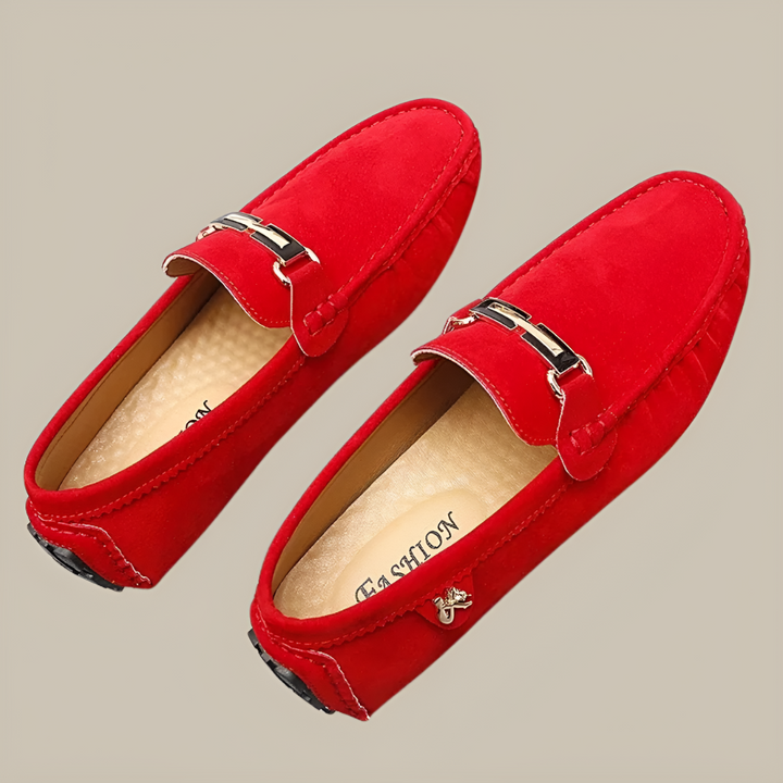 Menns Suede Slip-On Mokkasiner