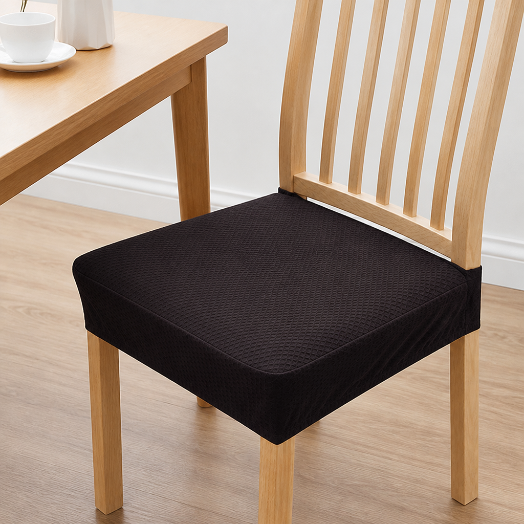 Vanntette elastiske vevde stolovertrekk, sklisikker jacquard-polyester