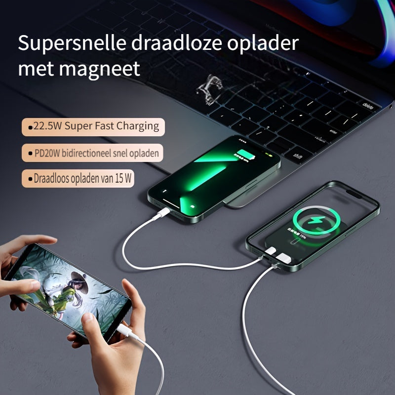 Magnetisk powerbank – Ultratynn med superrask trådløs lading