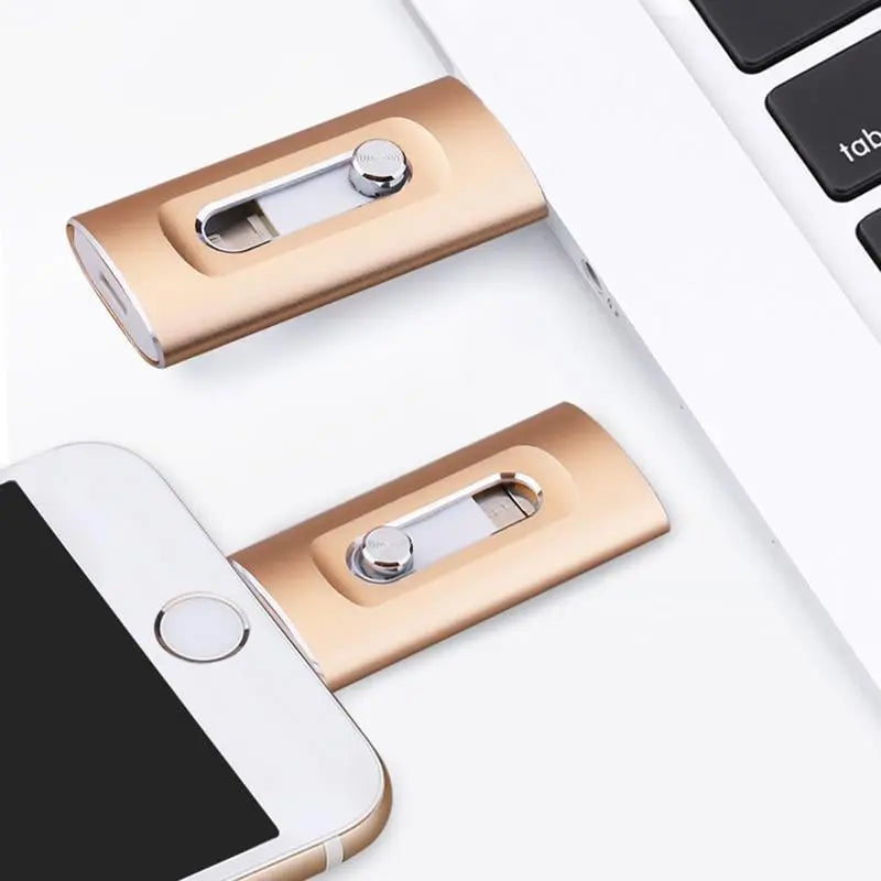 USB-minnepinne iPhone 256GB – 3-i-1 Fotostick for Smarttelefon og Datamaskin