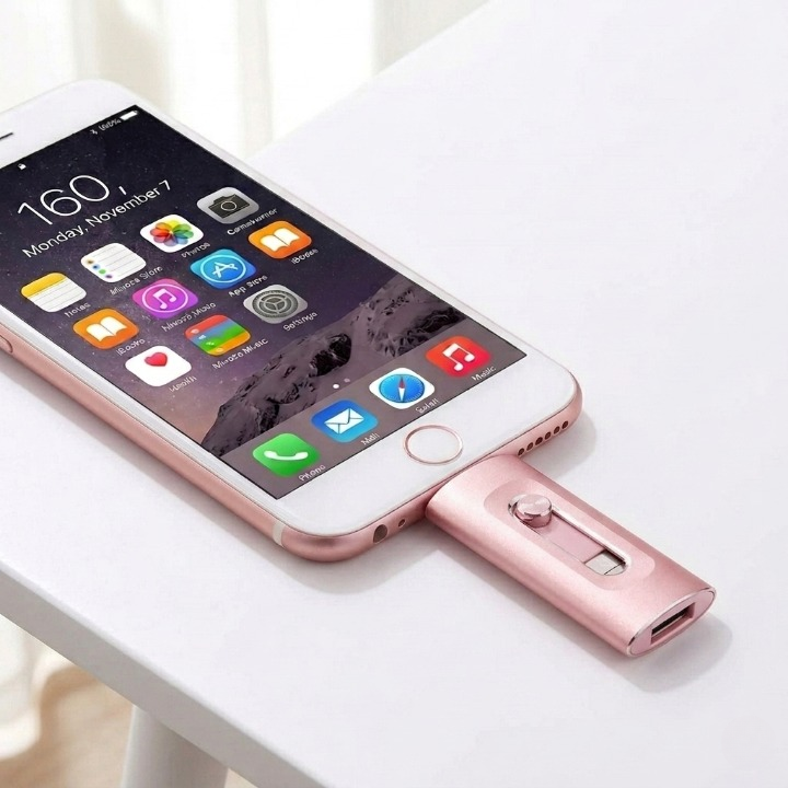 USB-minnepinne iPhone 256GB – 3-i-1 Fotostick for Smarttelefon og Datamaskin
