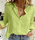Linen Blandings Kvinners Bluse