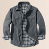 Menns Vintage Flannel Rutet Jakke