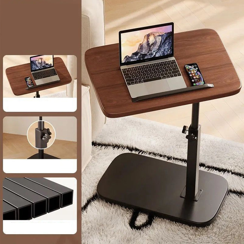 Høydejusterbart rullende pc-bord med 360° dreibar bordplate, 45–80 cm, 30 kg bæreevne