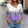Rezza – Stilig Langermet Blomstertrykk Bluse