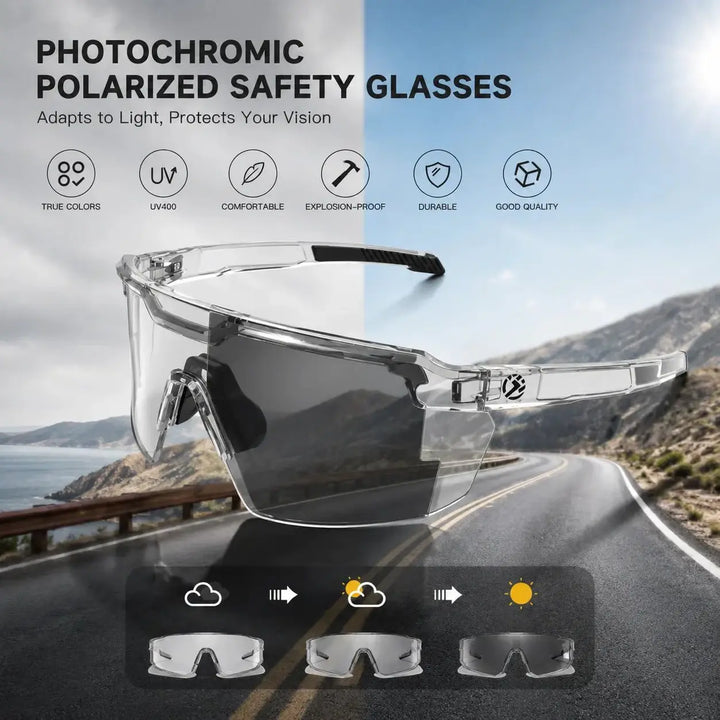 SunShift taktiske solbriller – fotokromatiske UV-sportsbriller