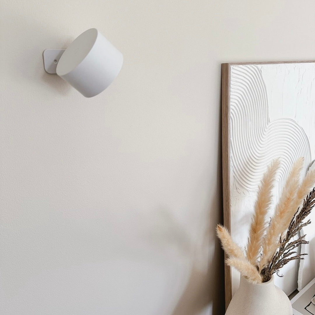 Trådløs LED-vegglampe med 360° dreibart hode, berøringsdimmer, 3 farger