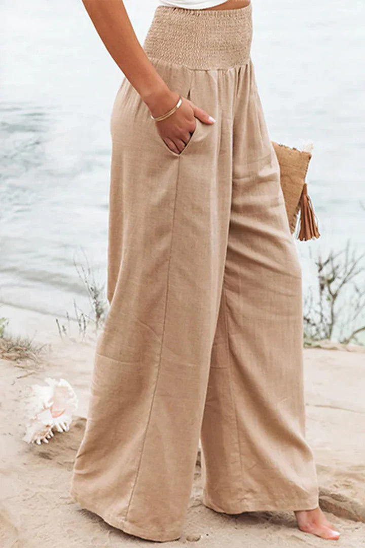 Elegant Stretchy Palazzo Bukser for Kvinner