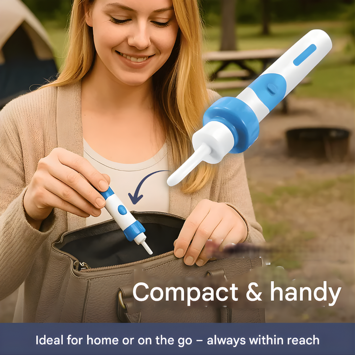 Øre renser med sugefunksjon