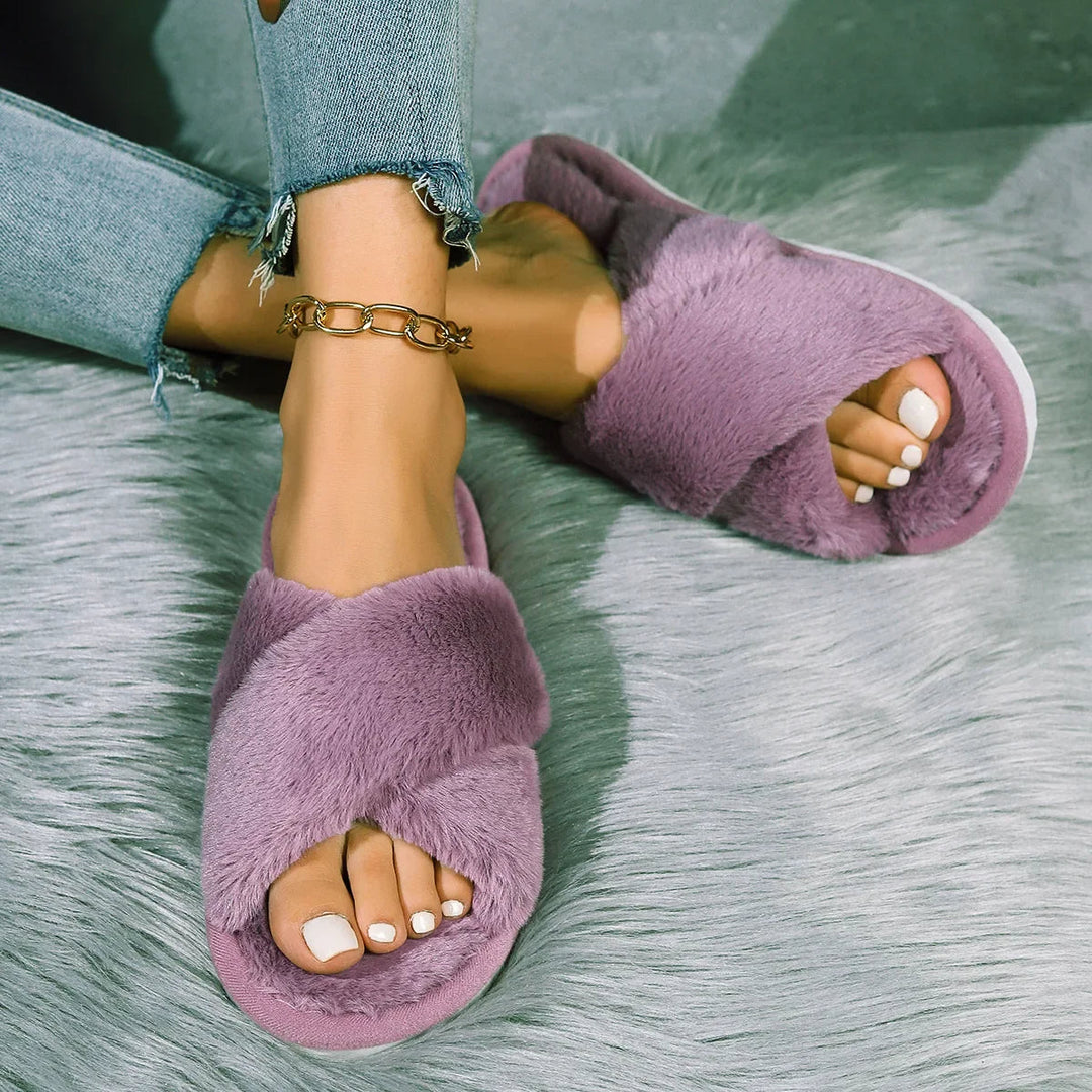 Varme Fluffy Kvinne Slippers - ideell for hjemmet