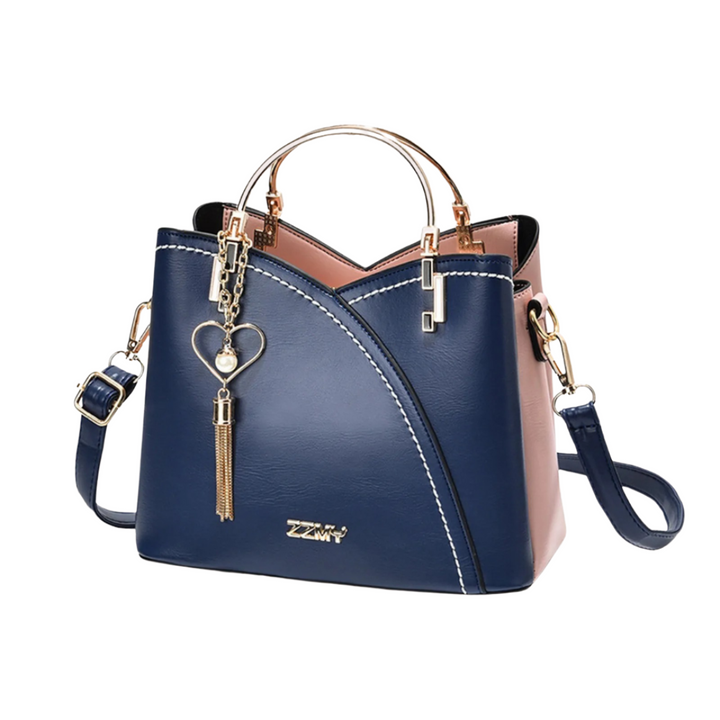Luxetote – Vintage Patchwork PU Lærveske for Kvinner