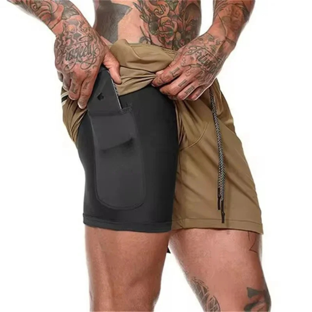 2-i-1 Menns Sport Shorts – Utviklet for Ytelse og Komfort