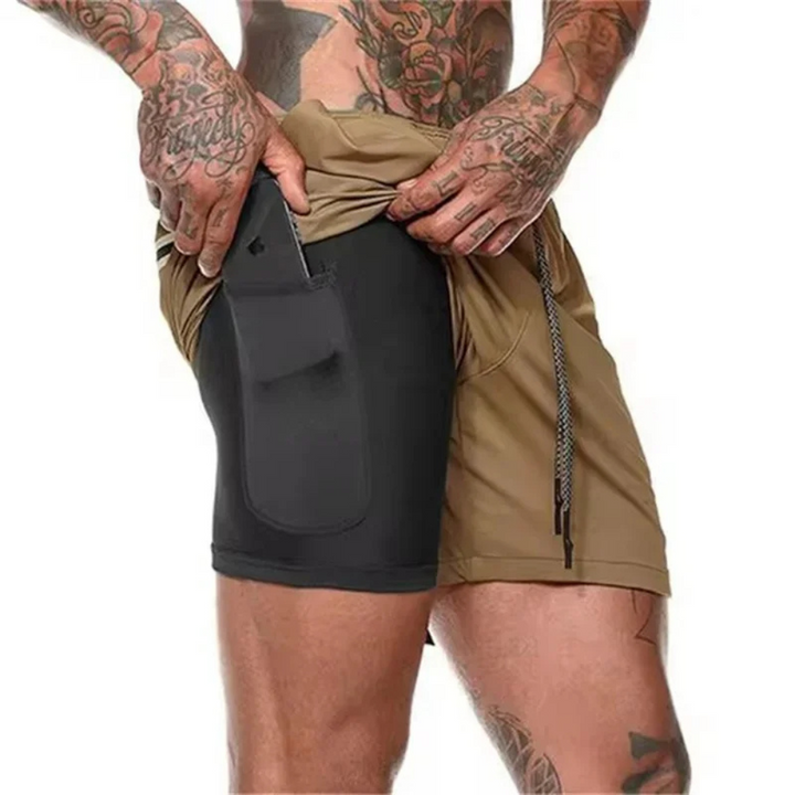 2-i-1 Menns Sport Shorts – Utviklet for Ytelse og Komfort