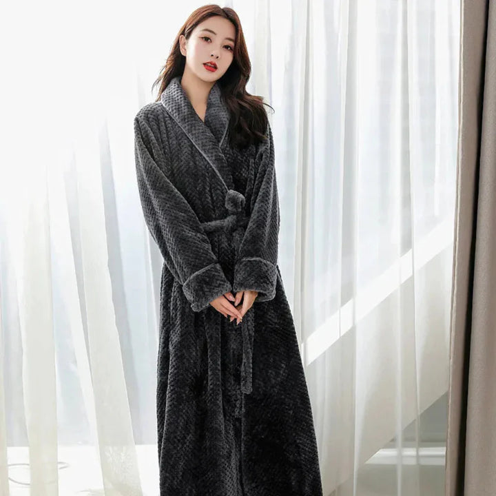 Kvinners Plush Hette Badekåpe