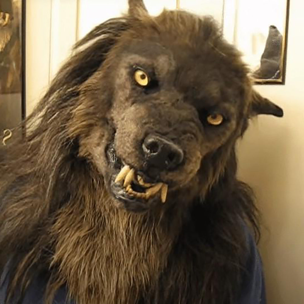 WolfLux LED varulvmaske | Lysende øyne og bevegelige ører for perfekt cosplay og Halloween-kostyme