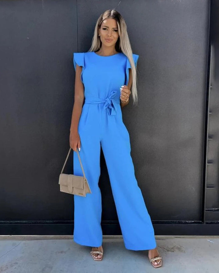 Elegant Jumpsuit med Flatter Sleeves
