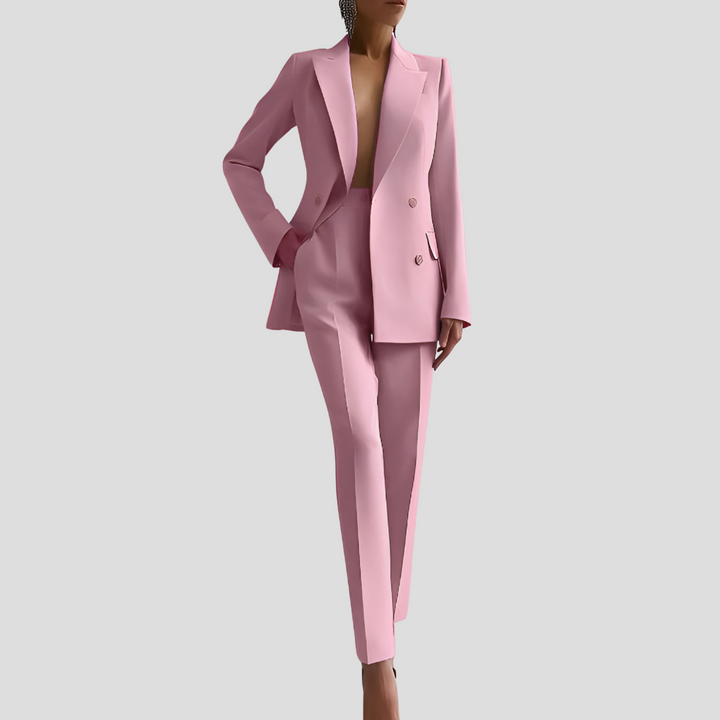 Stilfullt Blazer og Bukse Sett for Kvinner