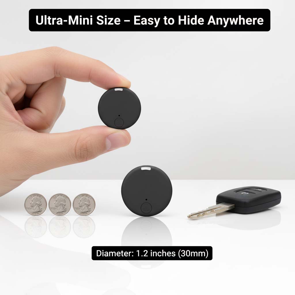 Magnetisk mini-GPS-tracker med sanntidsposisjon, bevegelsesvarsler og lydovervåking