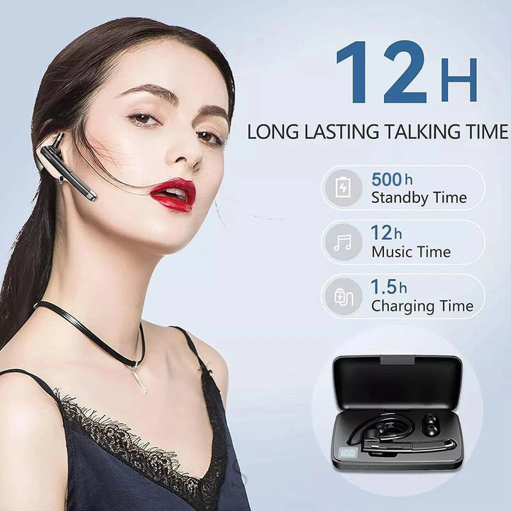 BT5.3 En Øre Bluetooth Headset med Støyreduksjon
