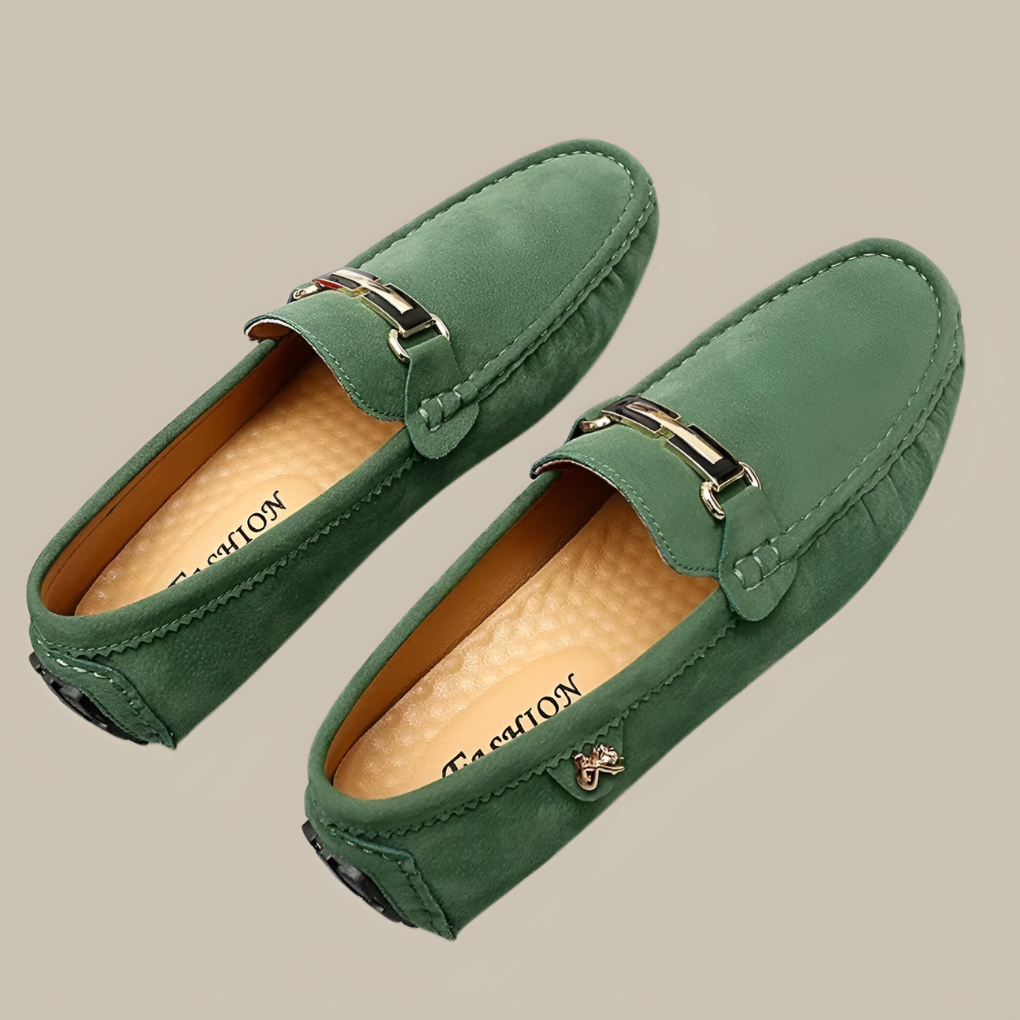 Menns Suede Slip-On Mokkasiner