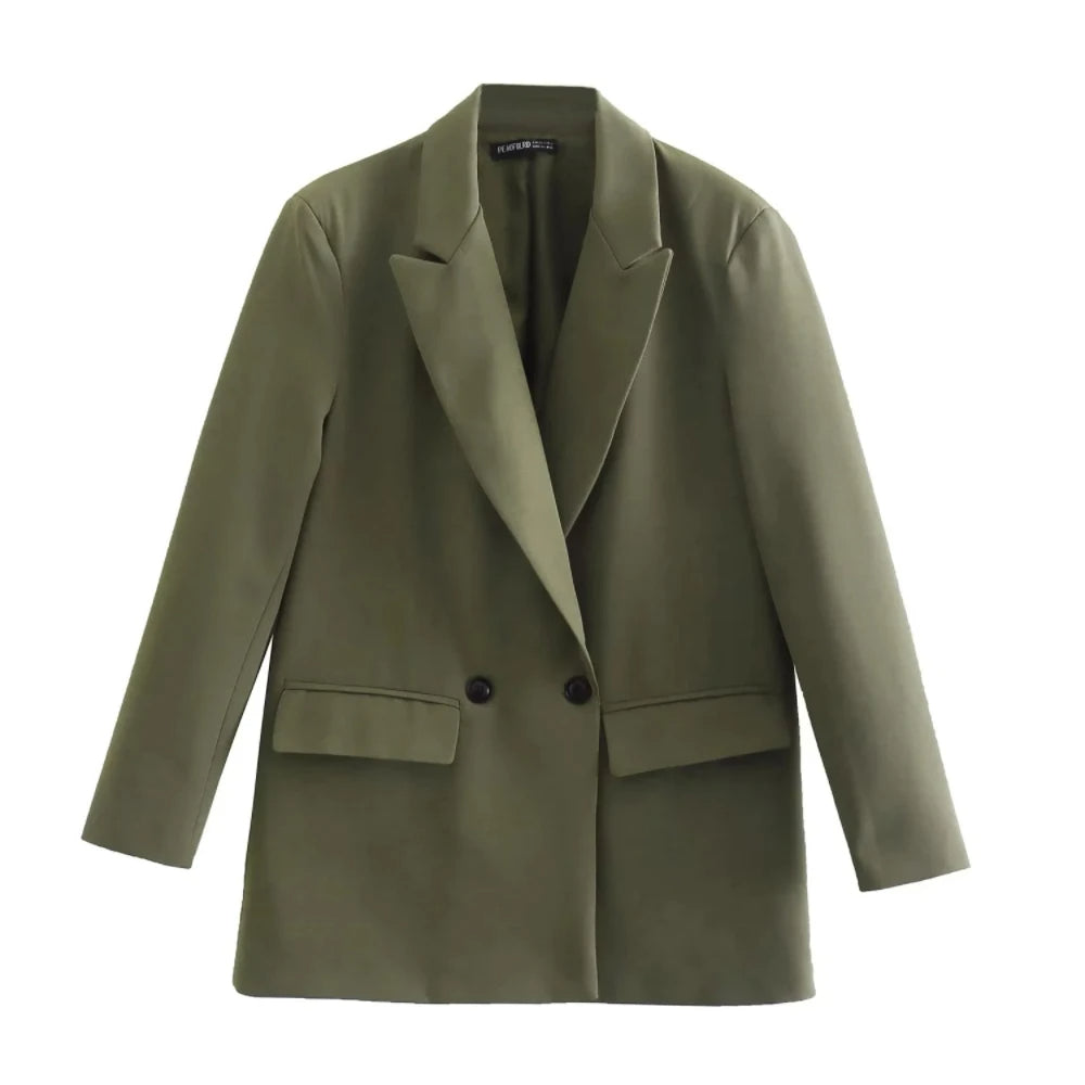 Elegante Double-Breasted Blazer for Damer