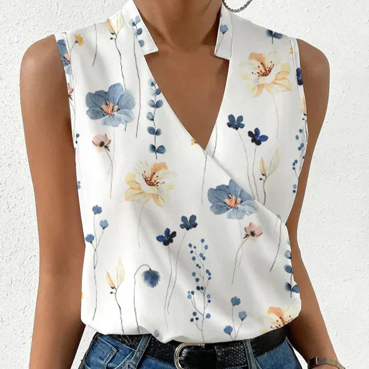 Chic Ermløs Kvinners Top