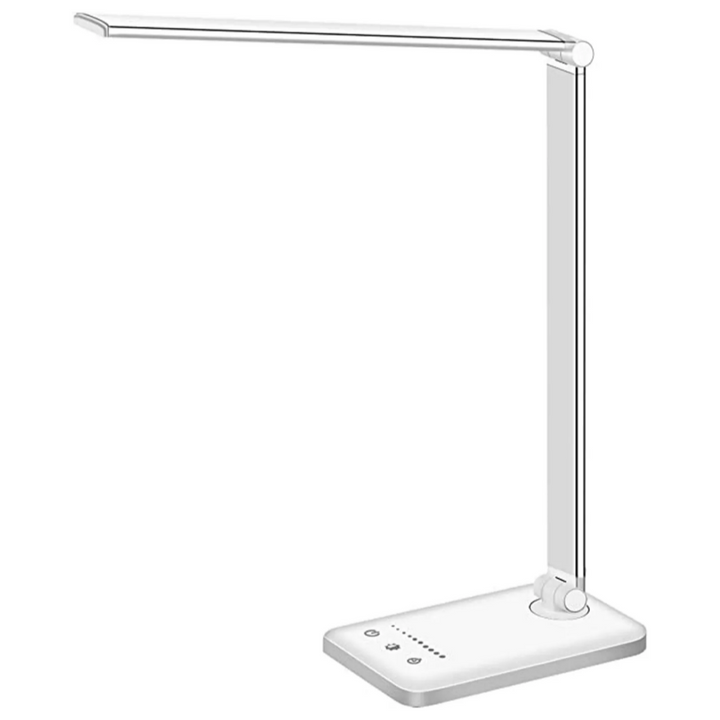 Moderne justerbar LED-skrivebordslampe med USB-ladeport – BrightEase