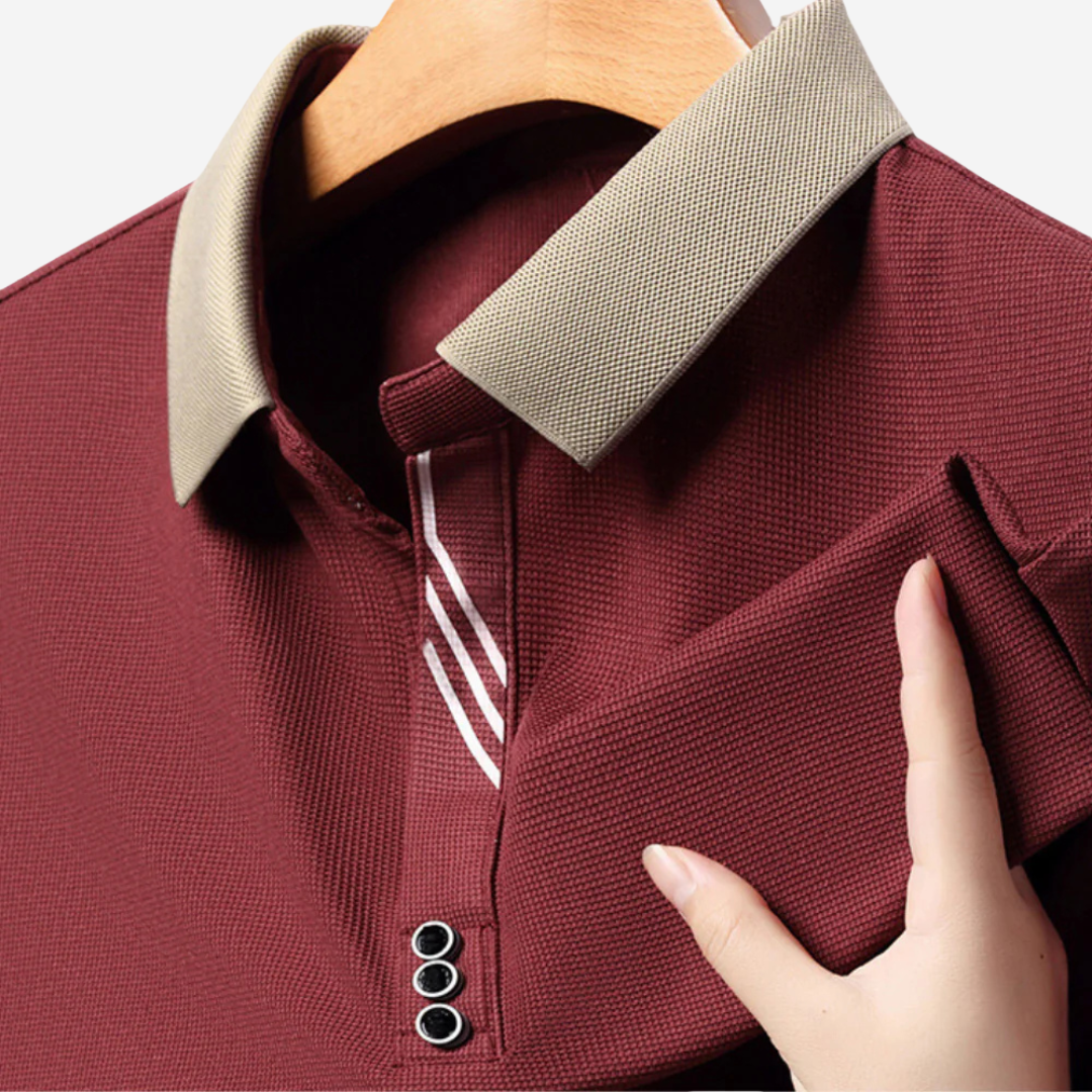 Casual Langermet Polo for Menn