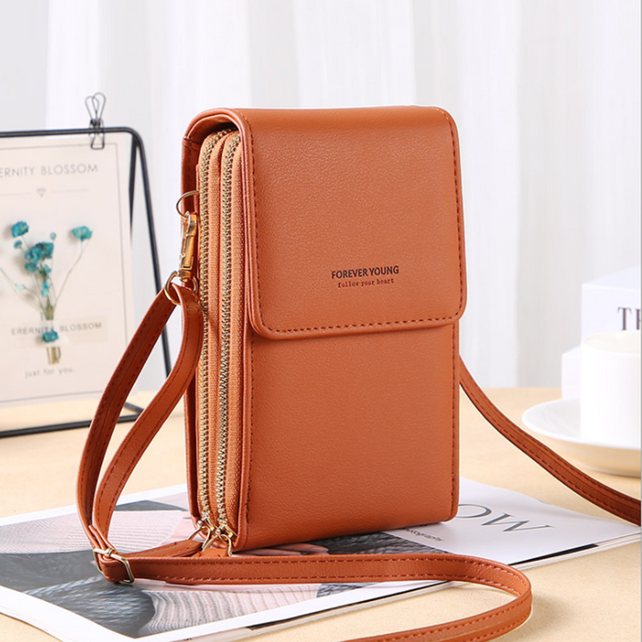 Telefonveske med Berøringsskjerm og Lommebokfunksjon – Kompakt Crossbody for Daglig Bruk